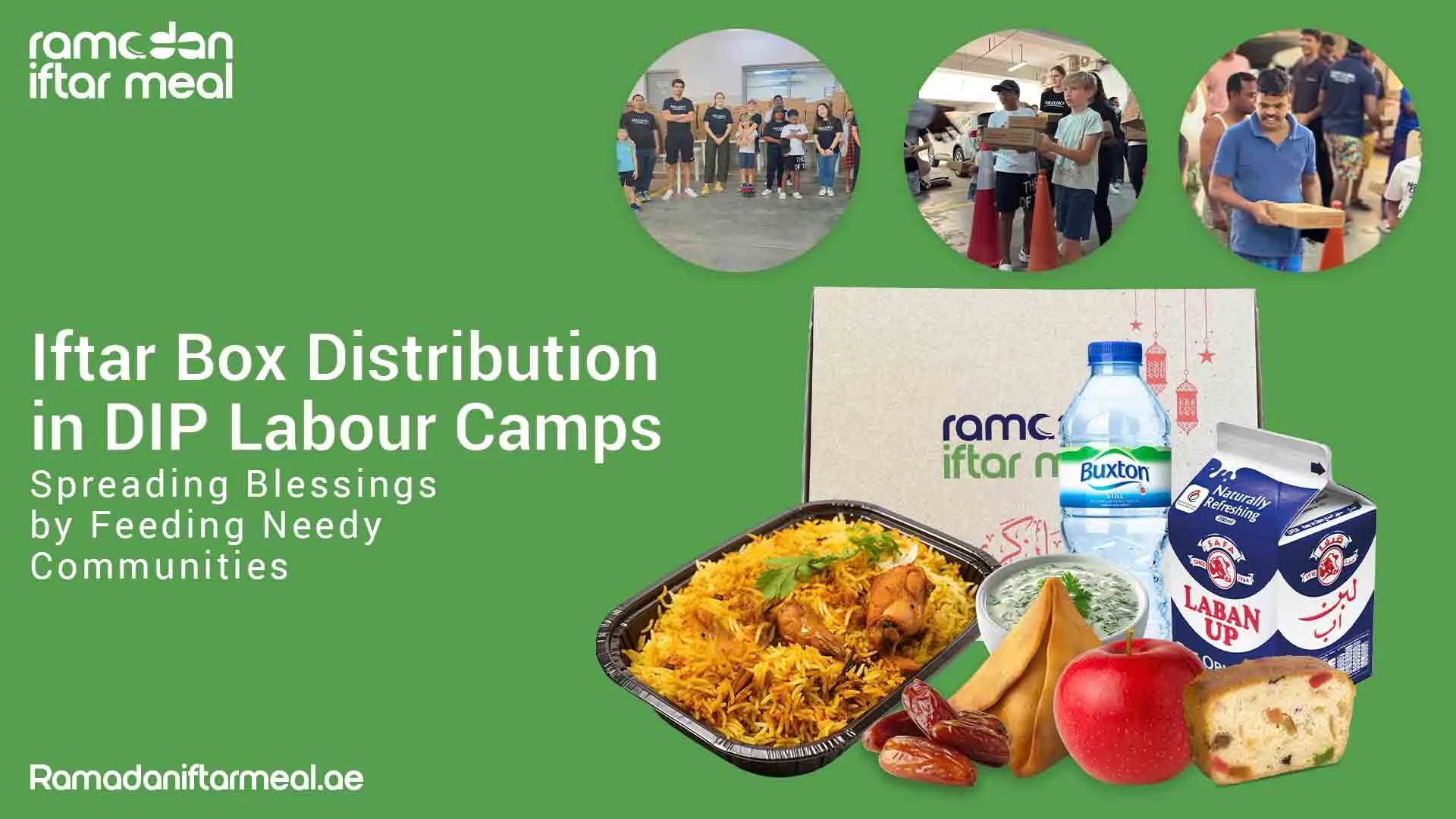 Iftar food packs | Ramadan iftar box deals | Iftar box distribution in dip labour camps price
